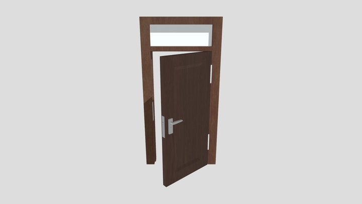 Simple Wooden Door 3D Model