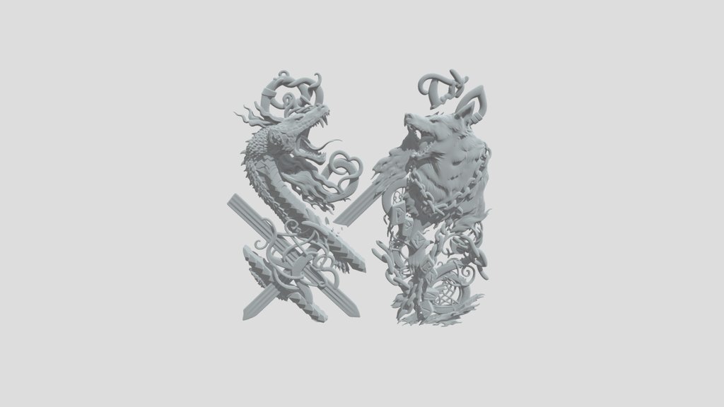 Serpent and Wolf Struggle