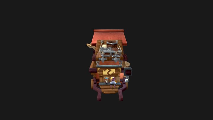 Animated cart 3D Model