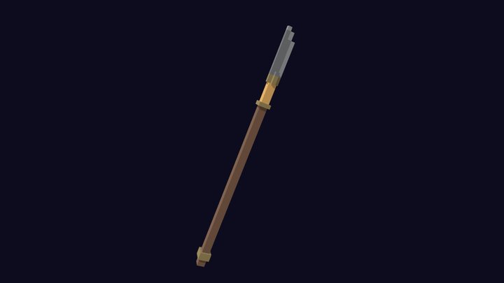 Voxel Spear 2 - 3D Lowpoly Weapons 3D Model