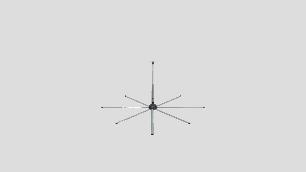 large industrial ceiling fan with multiple blad