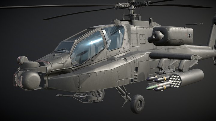 Apache AH-64D 3D Model