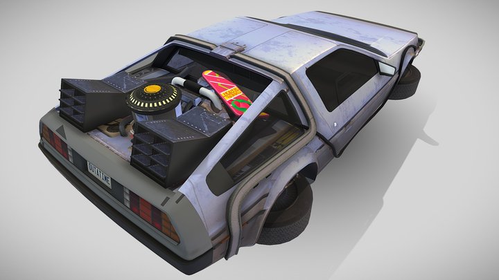 Back to the Future DeLorean TIME MACHINE (LP) 3D Model
