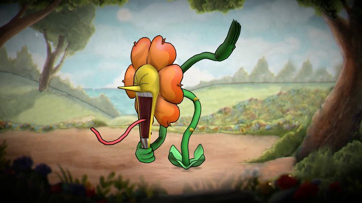 Cagney Carnation in ‘Floral Fury’ - Cuphead 3D Model