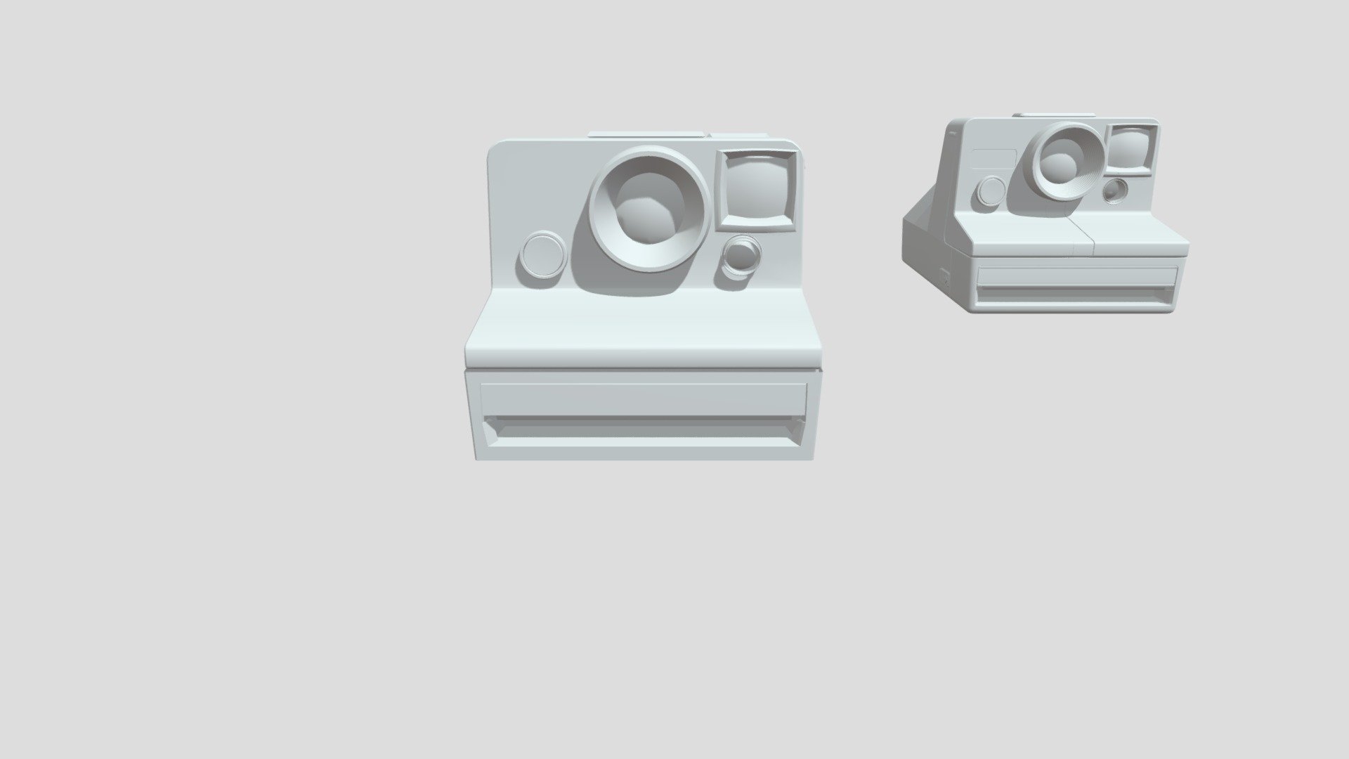 low poly polaroid