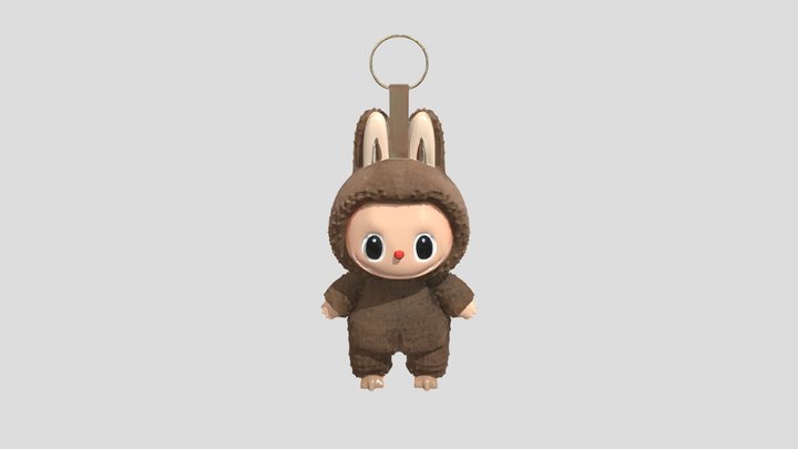 plush labubu keychain character 3D Model