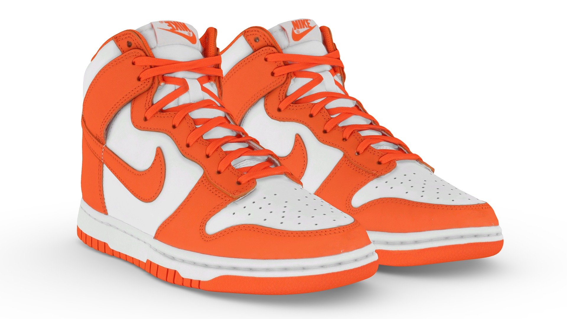 Nike Dunk High Retro Orange Blaze - Download Free 3d Model By Vincent 