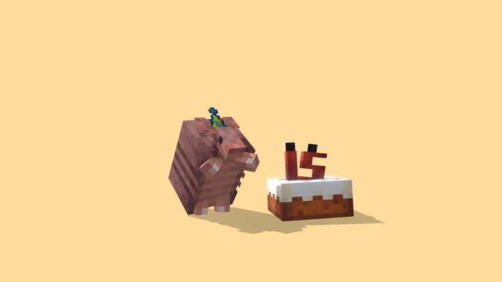15 th minecraft birthday 3D Model