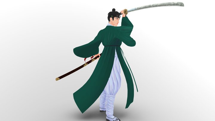 Korea Seonbi Character 3D Model