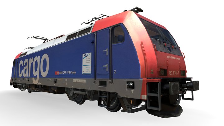 Locomotive Class 185 - RE482 038-7 - SBB 3D Model