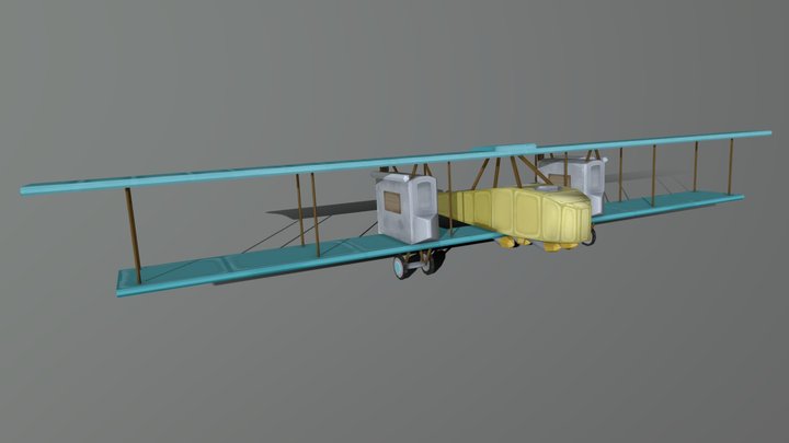 Muller Bas Game Art Plane 3D Model