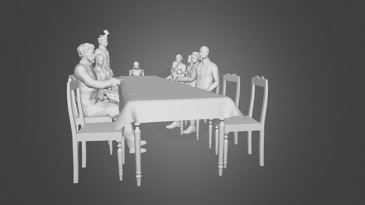 Postaci_niska_rozdzielczosc_widok_3d 3D Model