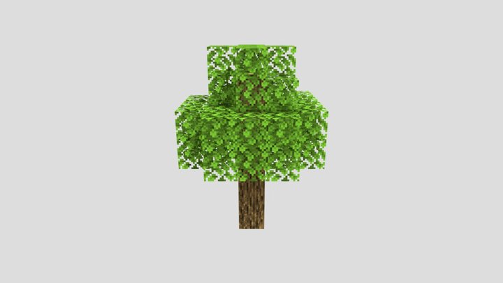 Minecraft Tree 3D Model
