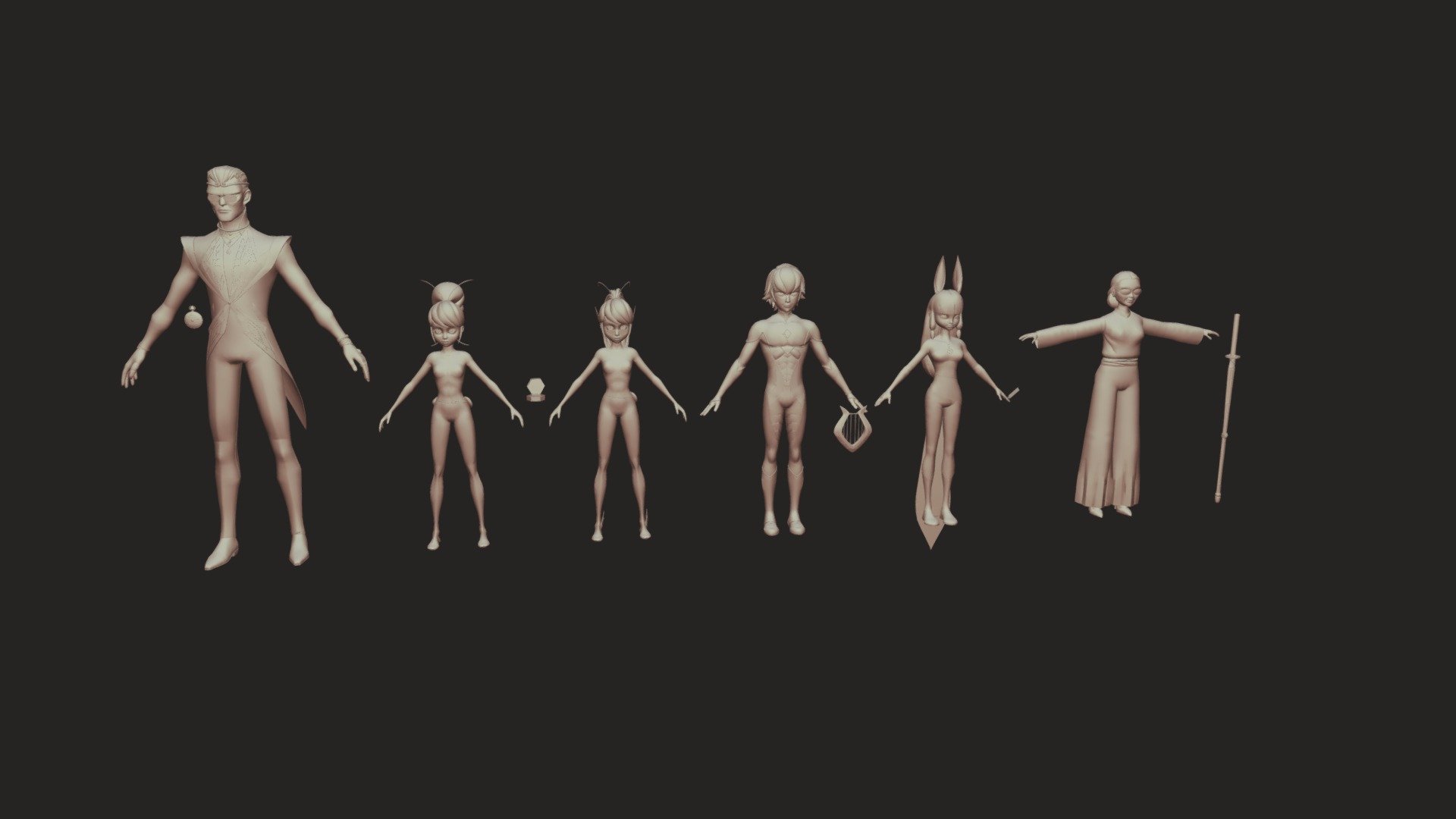 Miraculous ladybug textureless models - Download Free 3D model by ...