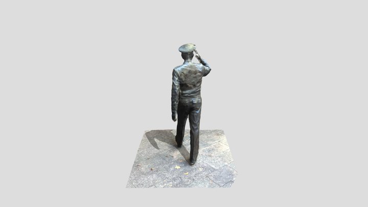 Dwight Eisenhower Statue 3D Model