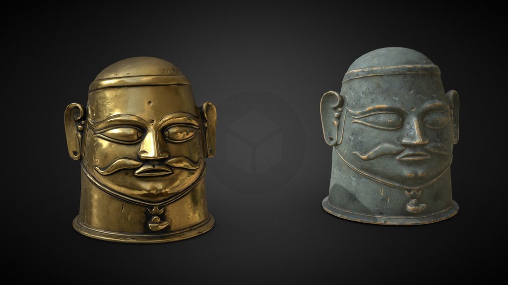 Brass Mask of Khandoba Sculptures