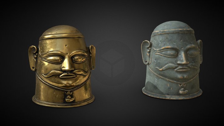Brass Mask of Khandoba Sculptures – Free 3D Model STL