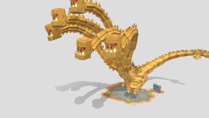 Giant Orc Hydra - Blockbench Model 3D Model