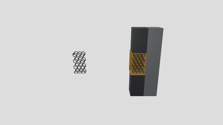 App VVK - metal hexagon grid for bottles 3D Model
