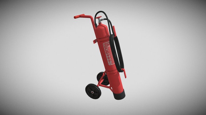 Big Fire Extinguisher 3D Model