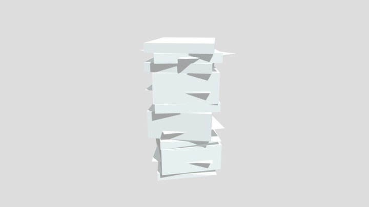 Paper Stack 3D Model
