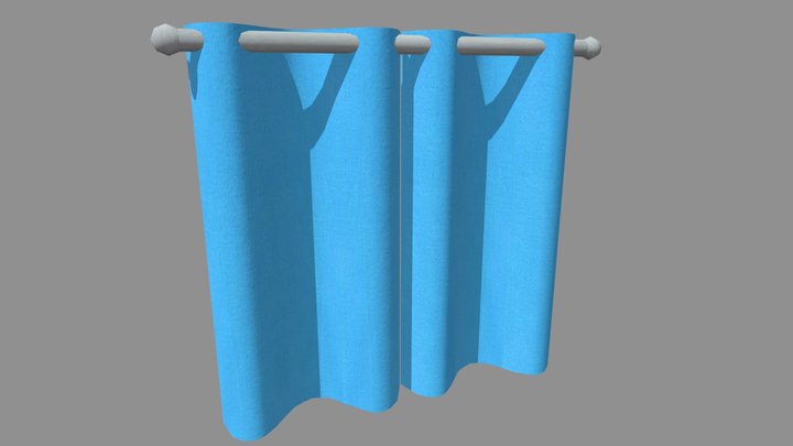 Curtains Closed 3D Model