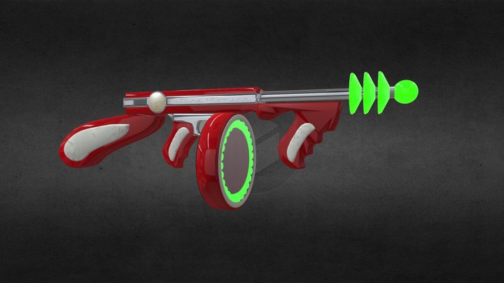 Atompunk Tommy Gun 3D Model