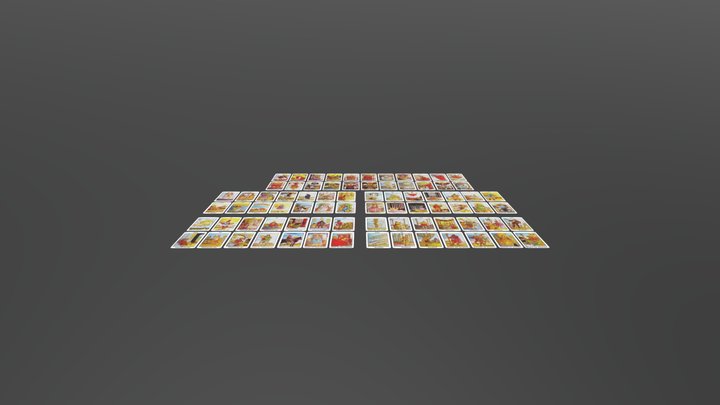Deck Of Tarot Cards 3D Model