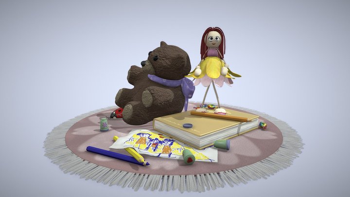 Young Girl's Stuff 3D Model