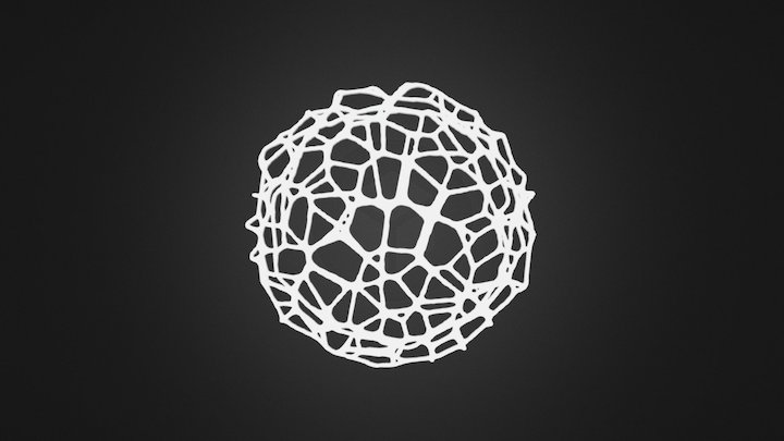 Drink coaster - Voronoi #9 (for 3D printing) 3D Model