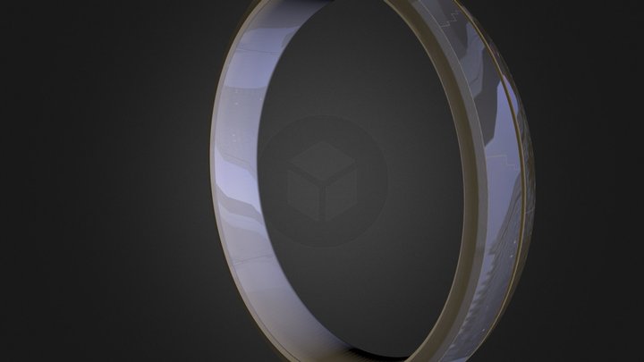 Anel 3D prata e ouro 3D Model