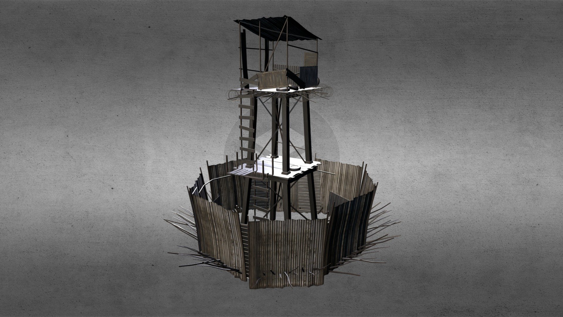 Guard tower - 3D model by Irvin Thomas (@processus-c) [1H2vbI8] - Sketchfab