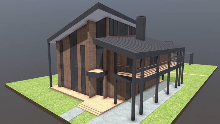 Лесной причал 3D Model
