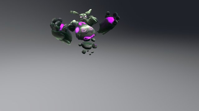Rock Monster Death 3D Model