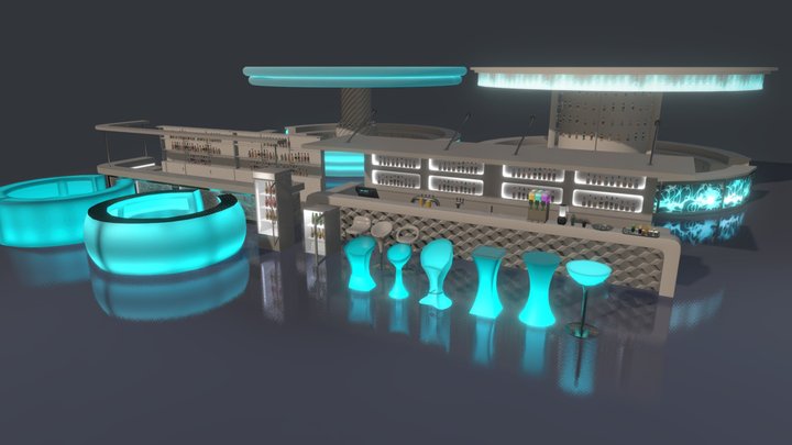 PBR Bars & Props 3D Model