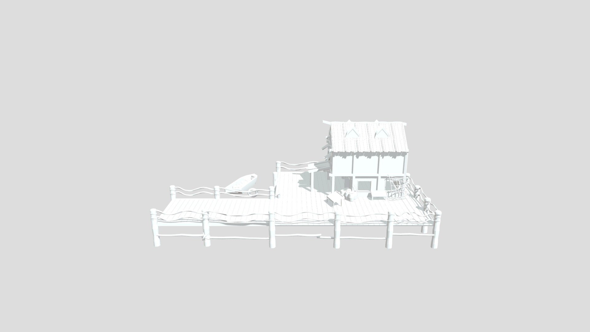 Fishing House Download Free 3D model by Mainichi [1a030f4] Sketchfab