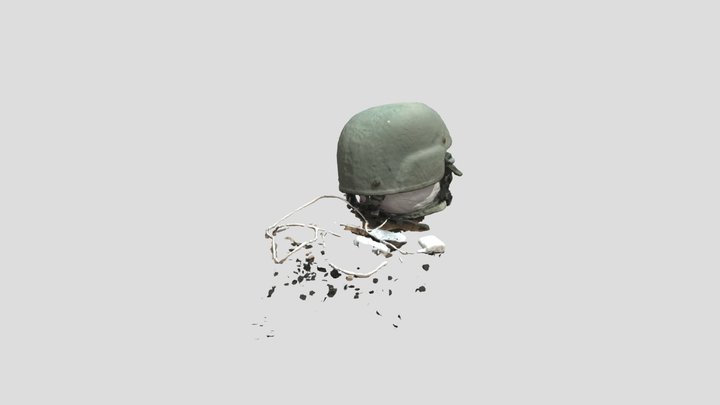 Helmet_on_globe_textured_mesh_glb 3D Model