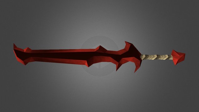 Nostalgia Runescape Dragon Sword 3D Model