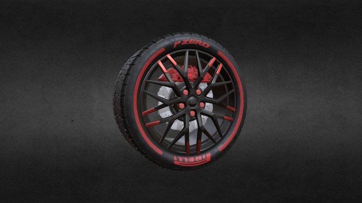 Audi R8 Tyre 3D Model