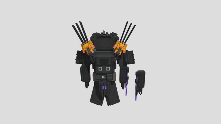 Titan TV man injured Minecraft 3D Model