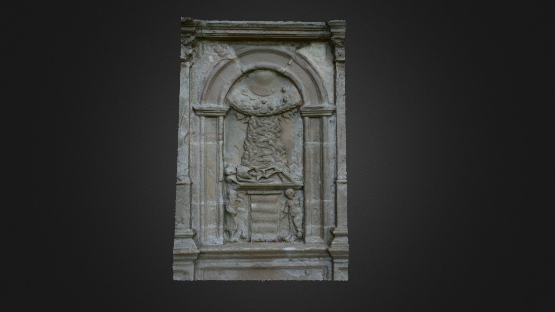 Wall panel, St Andrews Cathedral burial ground.