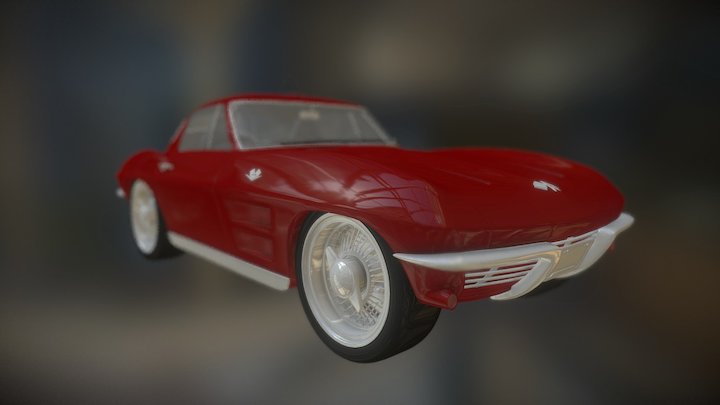 1963 Corvette Stingray 3D Model