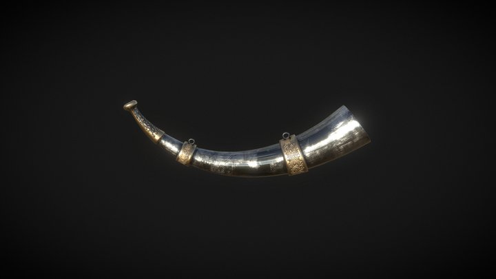 Ancient Viking Horn 3D Model