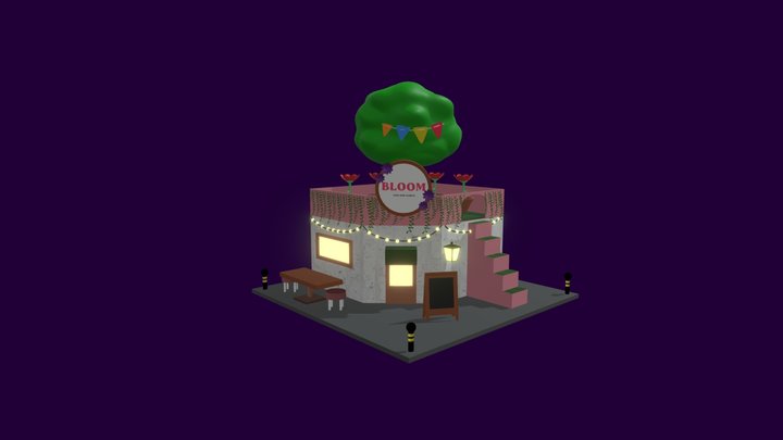 Bloom Cafe and Florist 3D Model