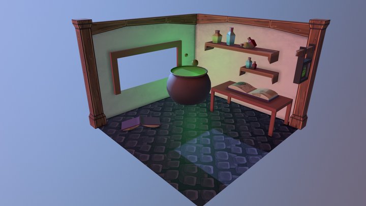 Potion Shop Diorama 3D Model