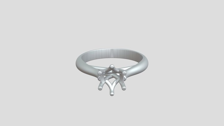 infinity ring with gem 3D Model