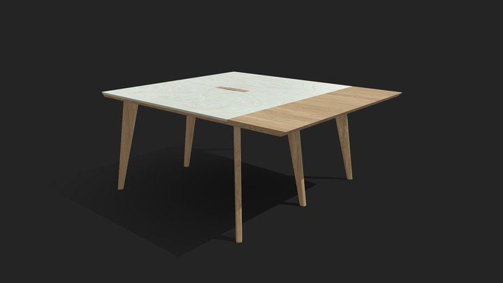 Bureau Poly2 3D Model