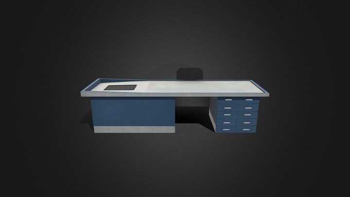 Cash Counter / Checkout 3D Model