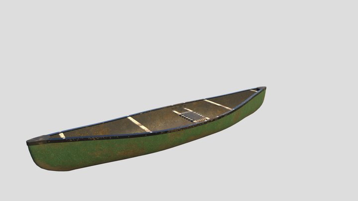 Dirty Modern Canoe 3D Model