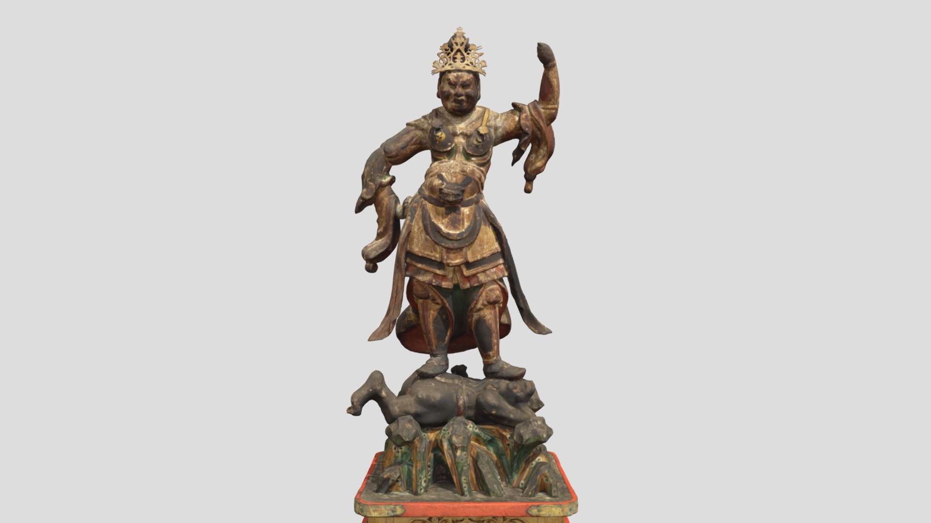木造毘沙門天立像 — Sketchfab embed 3D viewer